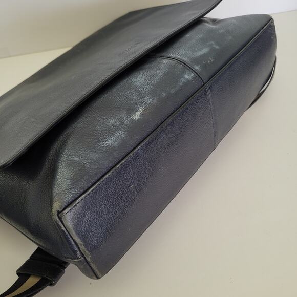 Coach F54792 Leather Charles Laptop Crossbody Shoulder Bag Midnight Blue Large - Picture 11 of 15